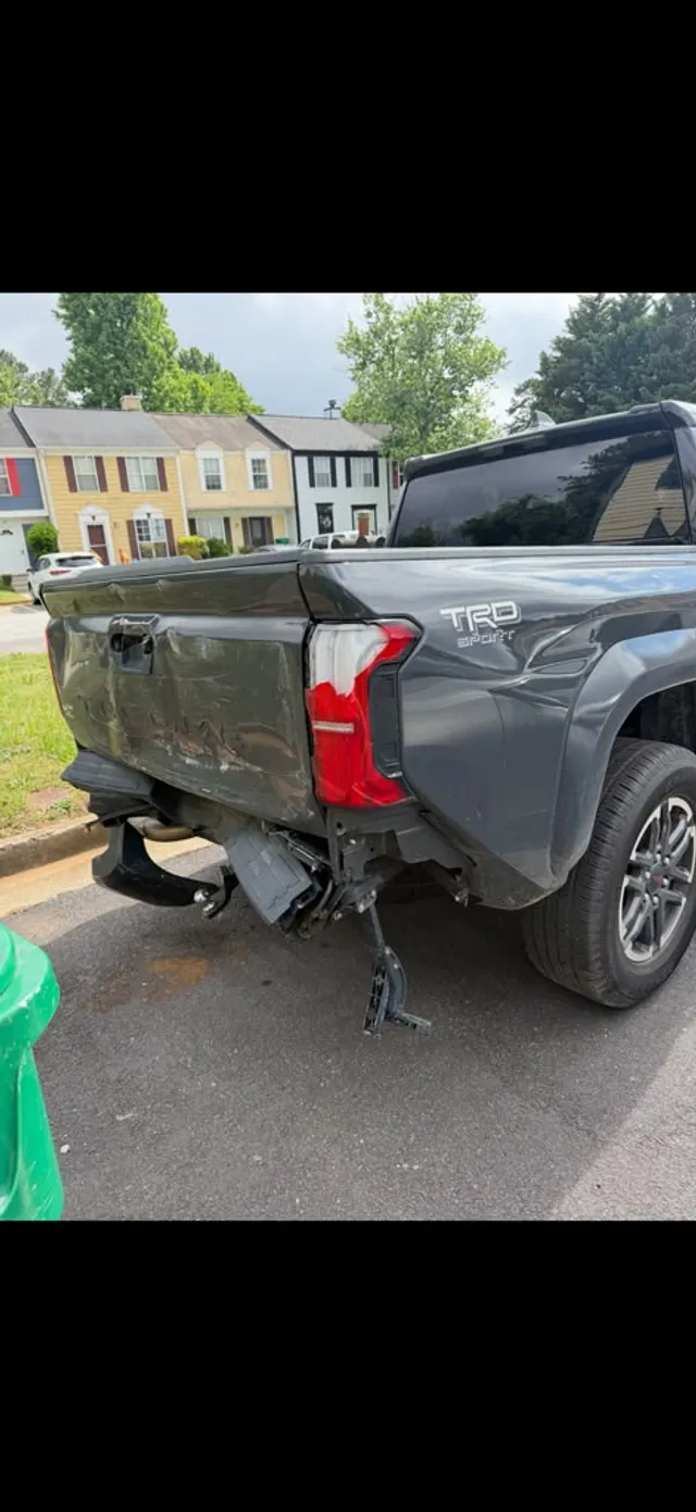 Gray truck — collision before — Stop N Go auto body & paint, Stone Mountain GA