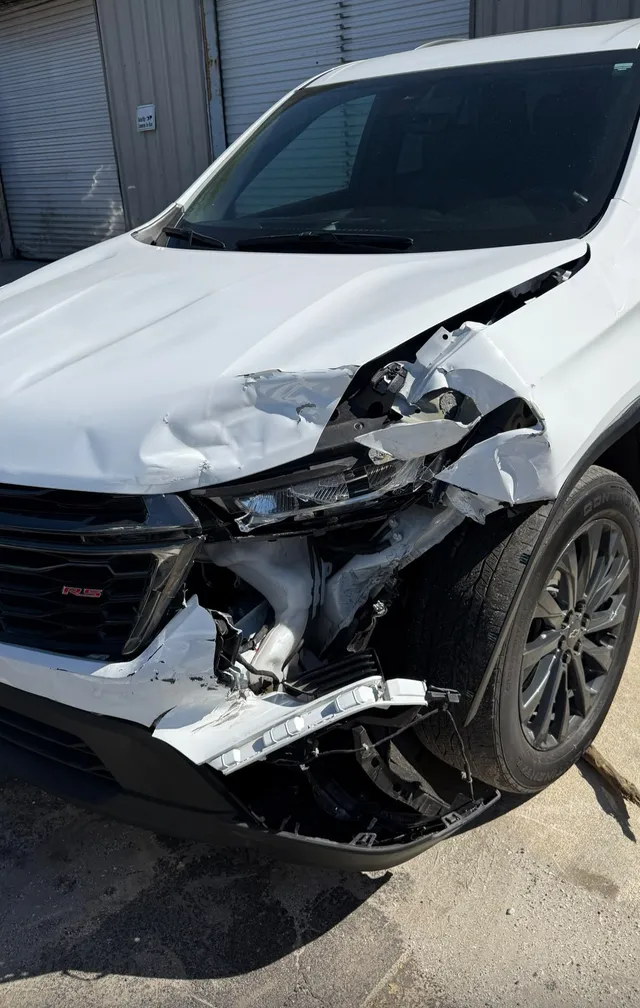 White suv — collision before — Stop N Go auto body & paint, Stone Mountain GA