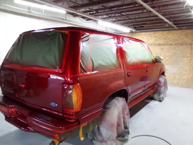 Maroon suv — color after — Stop N Go auto body & paint, Stone Mountain GA