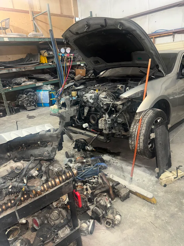 Gray sedan — other progress — Stop N Go auto body & paint, Stone Mountain GA