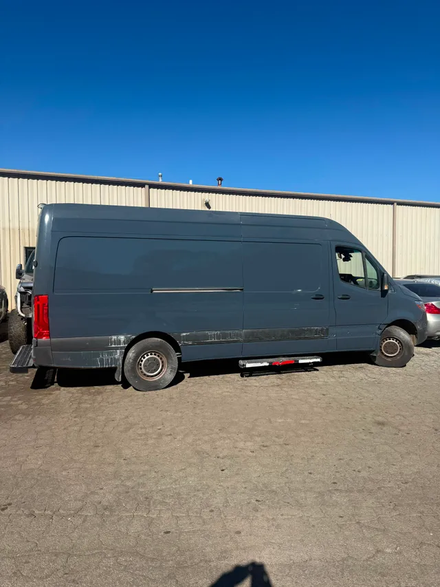 Gray van — other before — Stop N Go auto body & paint, Stone Mountain GA