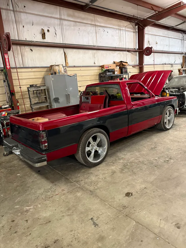 Maroon truck — color after — Stop N Go auto body & paint, Stone Mountain GA