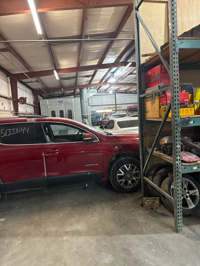 Maroon suv — collision before — Stop N Go auto body & paint, Stone Mountain GA