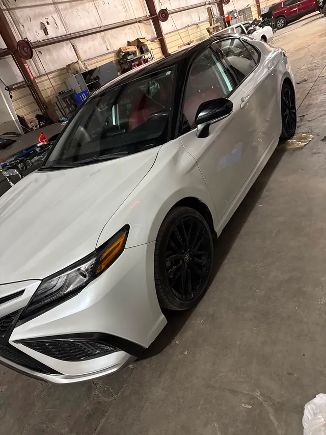 White sedan — ceramic after — Stop N Go auto body & paint, Stone Mountain GA
